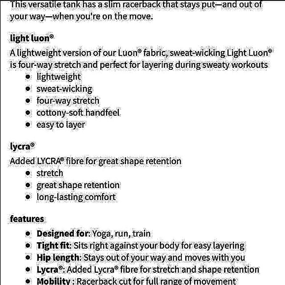 🆕🔥RARE11 LULULEMON ATHLETICA SUPER CUTE TANK BLACK&WHITE MSRP THIS STYLE 125$ - Picture 8 of 15